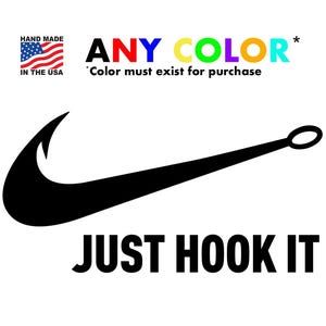 Just Hook It-vinylsticker en autosticker:
