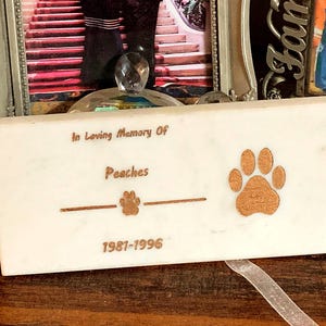Personalized 3inch x 6inch Dog Memorial  Pet Grave Marker Engraved In Memory of Headstone Custom Engraved Garden Memorial Stone