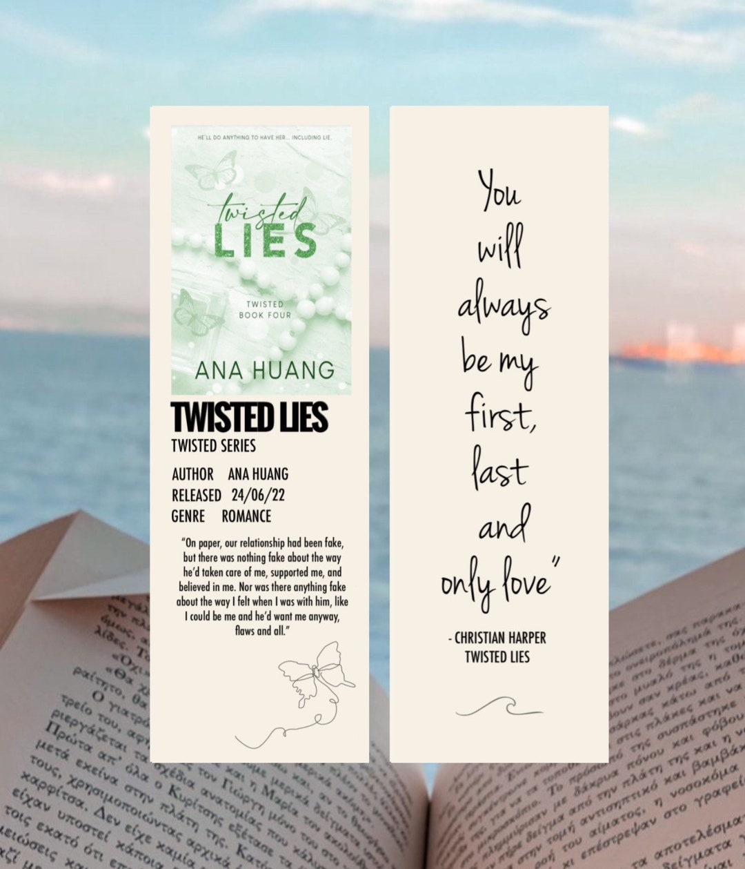 Twisted Lies Bookmark Etsy