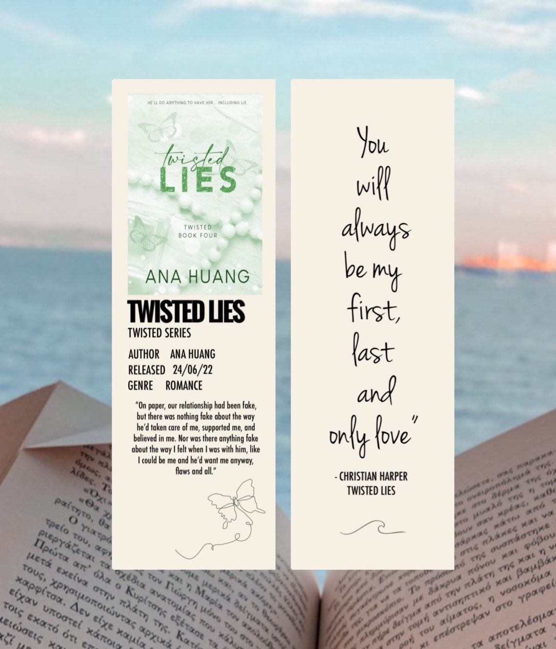 Twisted Lies Bookmark Etsy