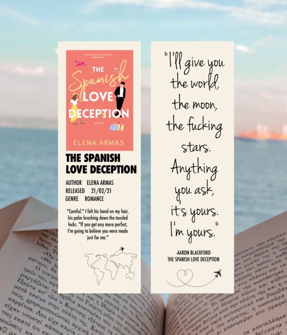 The Spanish Love Deception Bookmark Etsy