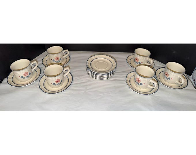 Vintage Cumberland Brambleberry Tea Cup and Saucer Set Stoneware