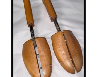 Nettleton Shoe Trees Mens 4 Brown Wood Adjustable Vintage Care