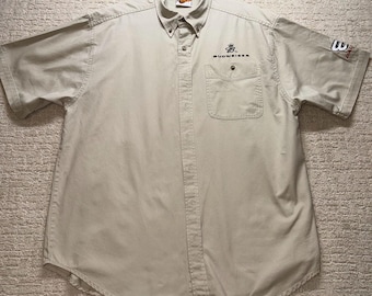 Vintage Budweiser Dale Jr Racing Shirt Men’s XL Khaki Winners Circle #8