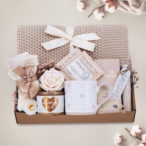 Cozy Care Comfort Package for Her, Sending a Hug for Difficult Time, Thinking of You, Sympathy Gift Basket, Bereavement Gift, Encouragement