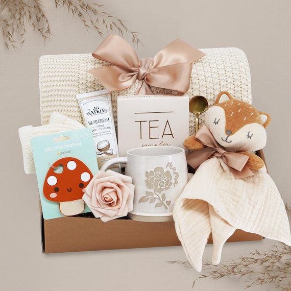 New Mom Care Package for Baby Girl and Baby Boy, Pregnancy Postpartum Gift Box, Mom To Be Gift, New Parents Gift Set, New Baby Gift Basket