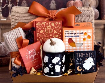 Halloween Care Package for Women, Cozy Fall Gift Box, Self Care Spa Gift, Thinking of You