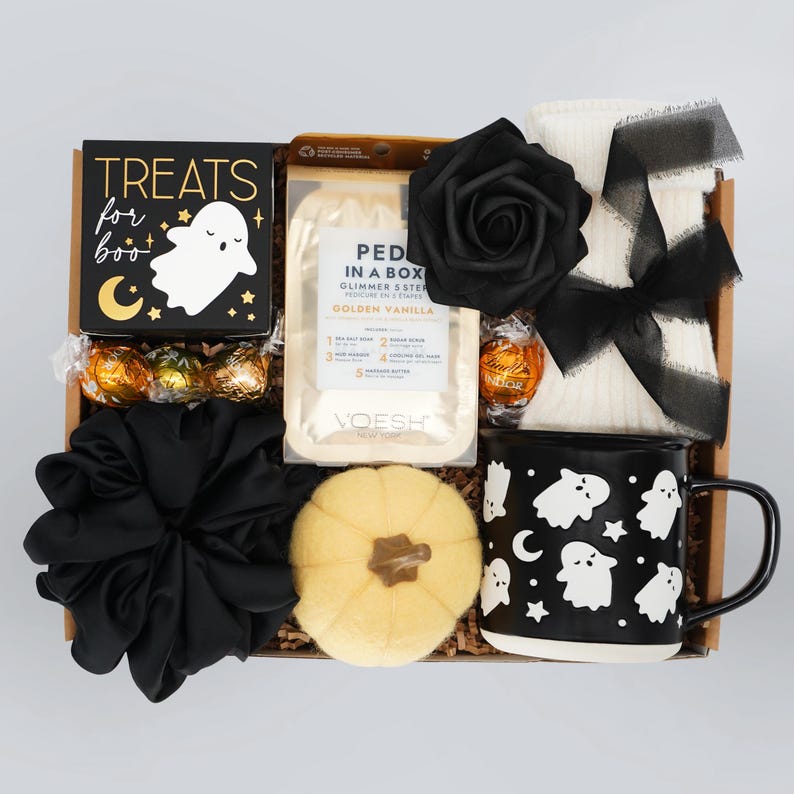 Halloween Boo Box for Her, Halloween Gift Box for Daughter, Fall Gift Box, Halloween Gift Box with Pumpkin, Boo Box for Girlfriend image 1
