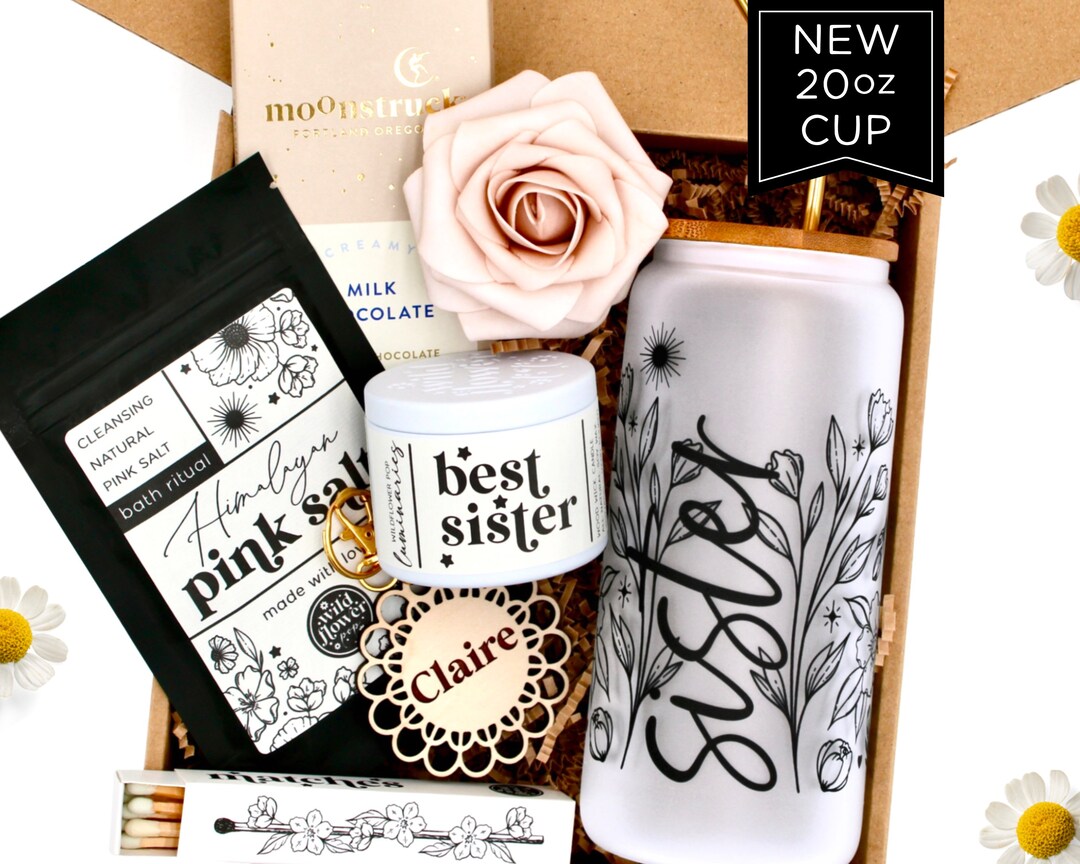 Sister Tumbler Gift Basket, Sister Birthday Gift Box, Sister Gift From