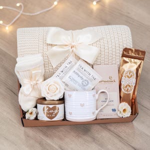 Love and Hugs Care Package for Women, Sending a Hug, Thinking of You Box, Encouragement Gift, Hygge Blanket Box, Self Care Basket