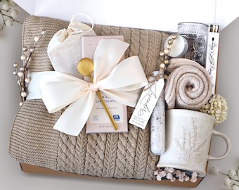 Sympathy Basket for Loss, Sending Love, Get Well Soon Gift, Gift Box for Women, Hygge Gift Box, Thinking of You Gift, Self Care Package