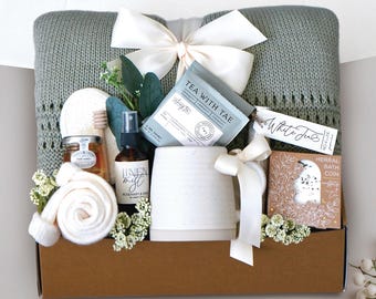 Spa Care Package, Sending Healing Vibes Gift Box For Women, Birthday Gift Box, Get Well Gift For Her, Women&#39;s Birthday Gift, Thinking of You