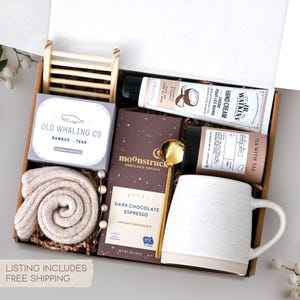 Stress Relief Care Package, Relaxation Self Care Gift Box, Thinking of You Gift, Pamper Box, Spa Gift Set, Client Thank You Gift Basket