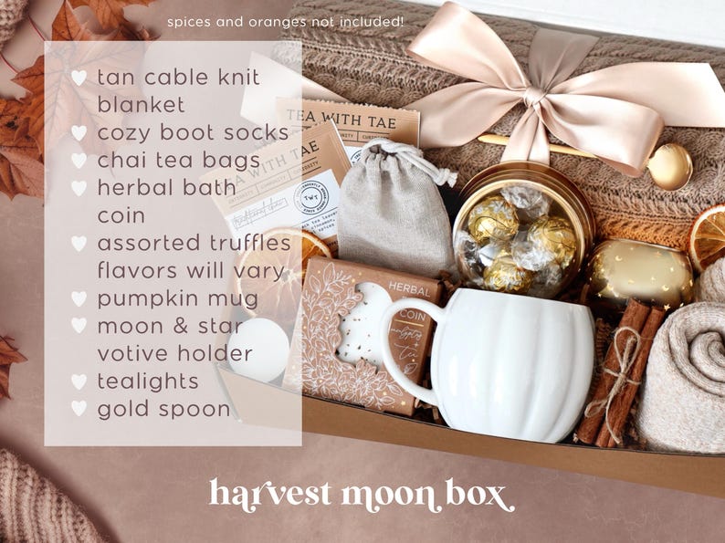 Hygge Pumpkin Fall Gift Box, Pumpkin Pillow, Fall Season Gift, Cozy