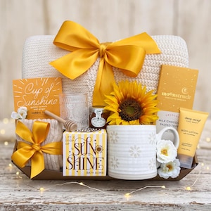 Sending Sunshine Blanket Gift Box, Thinking of You Care Package, Friendship Gift, Just Because Gift