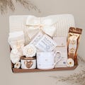 Hug In A Box, Thinking Of You Box, Encouragement Gift, Hygge Gift Box, Cozy Care Package, Self Care Basket, Blanket Gift Box with Mug