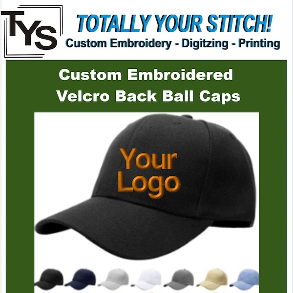 Custom Logo Ball Caps Etsy