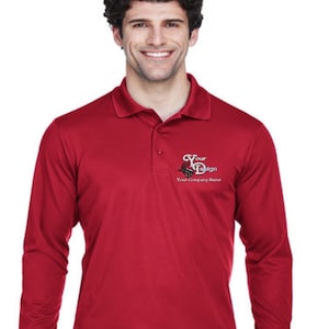 Custom Polo, Long Sleeve Polo, Dri-Fit Polo Shirt, Your Business Logo Embroidery, Personalized Gifts, Custom Logo