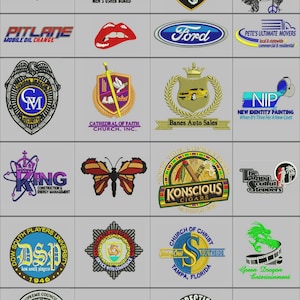 Digitalización de logotipos con imágenes personalizadas: digitalización de bordados personalizados, digitalización de logotipos, formatos de costura y bordado, archivos de puntadas de bordado