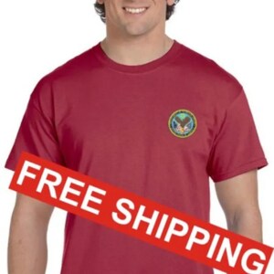 6 Business Personalized T-Shirts | Your Company Logo or Text Embroidered + 1 Cap FREE