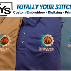 Adult Personalized 50/50 Cotton/Poly Polo Shirt with your Company Logo Embroidered