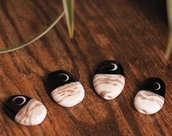 Moon Lampwork Beads - Lampwork Focal Beads - Landscape Beads - Handmade Beads