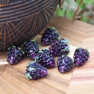 Blackberry Lampwork Beads - Berry Beads - Lampwork beads - Jewellery Making - Artisan Beads - Esmerical