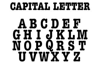 Epoxy Clay Stamps: American Typewriter Alphabet for Polymer, Pottery