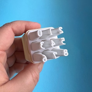 Mini stamps for Clay. Numbers. For working with polymer and pottery clay.