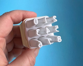 Number Stamps for Clay: Epoxy Pottery & Polymer Clay (4-10mm)