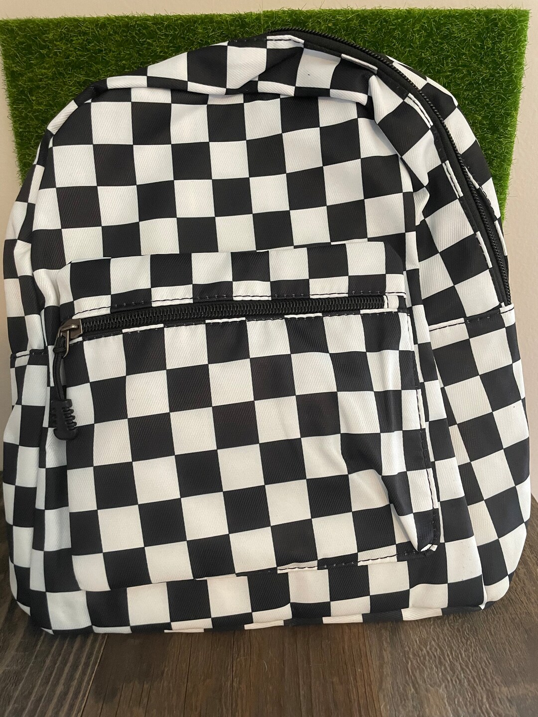 Checkered Backpack - Etsy