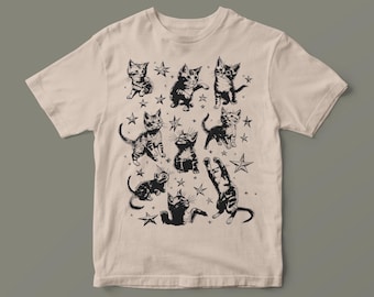 Vintage Kätzchen T-Shirt: Lustiges Geschenk für Katzenliebhaber