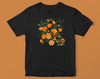 Orange Citrus Graphic T-Shirt: Fruit Lover Gift