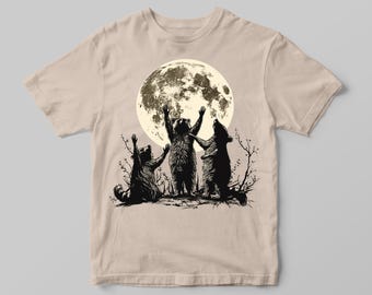 Camiseta gráfica de Luna de Mapache: Camiseta meme retro