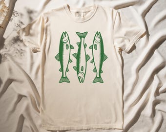 Tinned Fish Sardines Comfort Colors T-Shirt, Tinned Fish Coastal Aesthetic, Funny Fish Shirt
