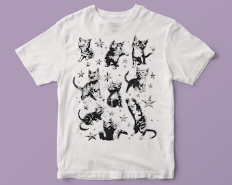 Kitten Vintage T-Shirt, Cat Lover Gift, Kittens T-Shirt, Multiple Cats Shirt, Funny Cat T-Shirt