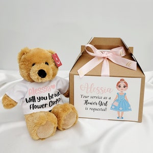 porteur d'alliances personnalisé, t-shirt ours en peluche fille de fleur, t-shirt personnalisable peluche, serez-vous notre porteur d'alliances, notre fille d'honneur ?
