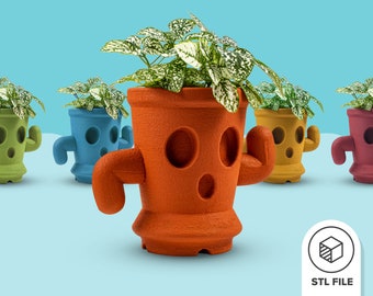 Gyroid Planter 3D Print STL File from Animal Crossing