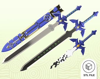Ultimate Master Sword Bundle | STL File for 3D printing | Legend of Zelda Inspired Master Sword