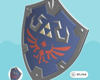 ハイリアの盾 - ゼルダの実物大1:1金属レプリカ BOTW、TOTK、オカリナ