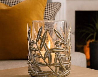 Large Leaf Décor Candle Holder