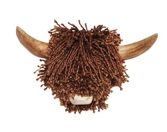 Ailsa Highland Cow Medium Jute Natural Wall Ornament