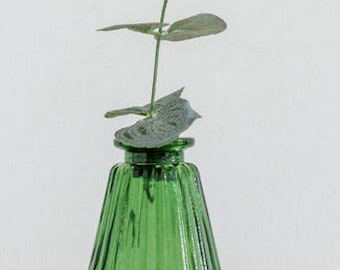 Green Glass Stem Vase