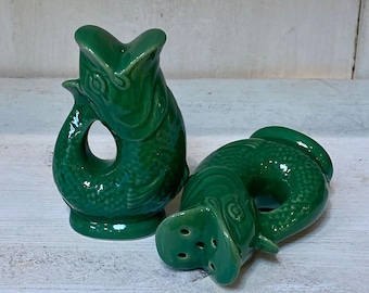 Green Salt and Pepper Gluggle Pots