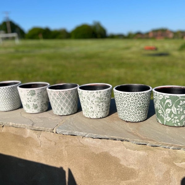 Handmade Colourful Green Dutch Plant Pot