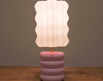 Luminária Ondulada AUDREY CLASSIC | Fabricada pela Morii - Rosa Claro