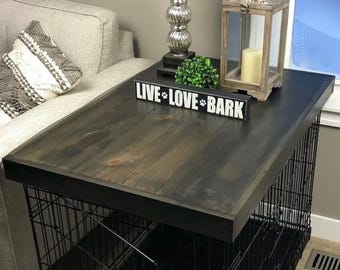 Custom Dog Crate Topper | Handmade Wooden Crate Cover | Canada Only | Free Shipping Up to 44”