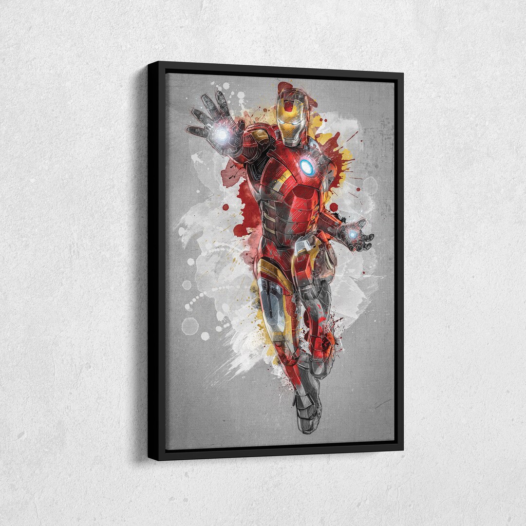 Iron Man Poster Marvel Comics Framed Wall Art Home Decor Canvas Print ...