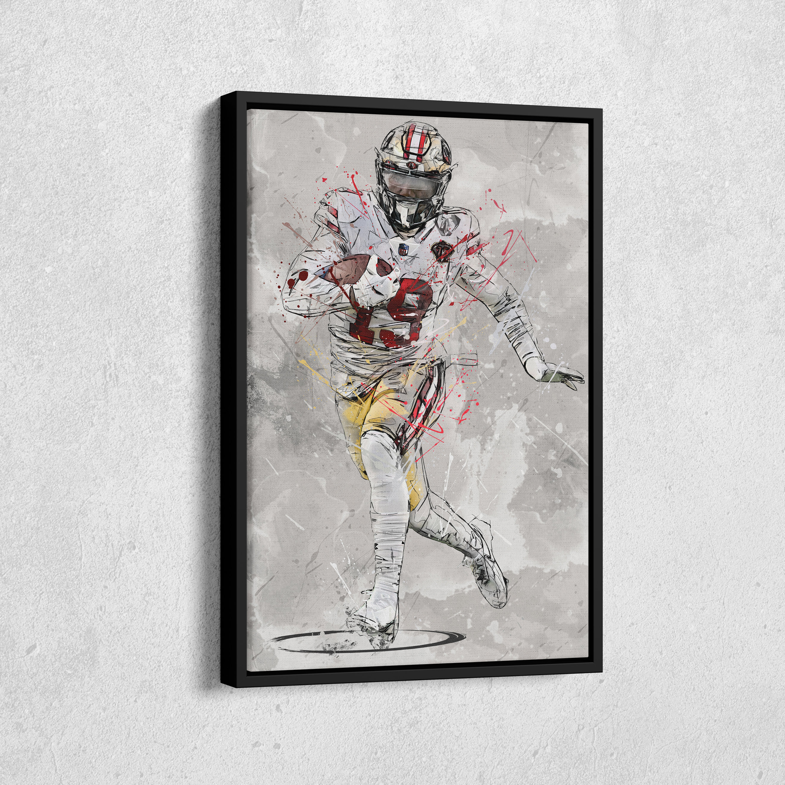 Discover Deebo Samuel San Francisco 49ers Football Poster Canvas Wall Art Framed Home Decor