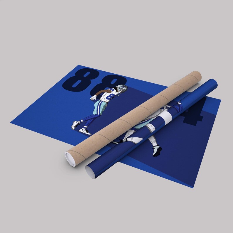 Ceedee Lamb 88 & Dak Prescott 4 Celebration Dallas Cowboys NFL Canvas